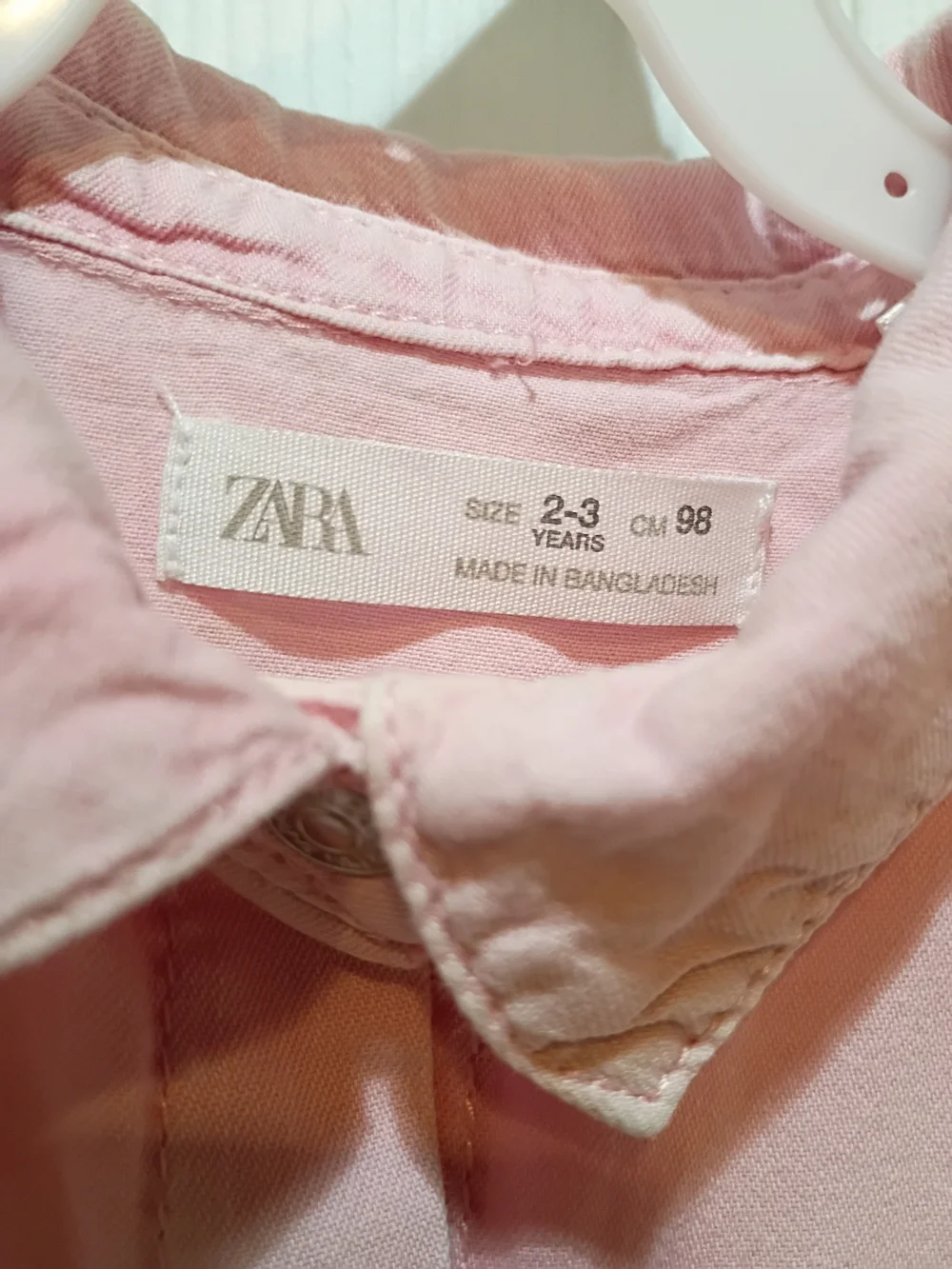 Zara Kids Pink Button-Front Tiered Dress